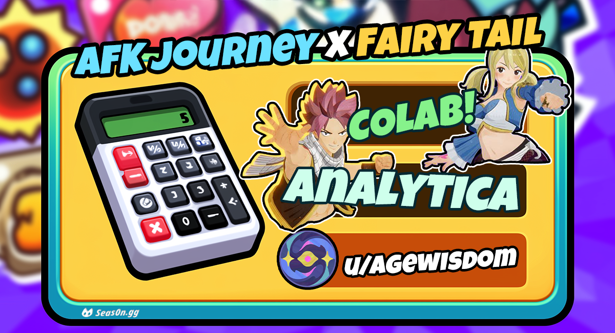 Fan-made promotional graphic for the AFK Journey x Fairy Tail in-game collaboration